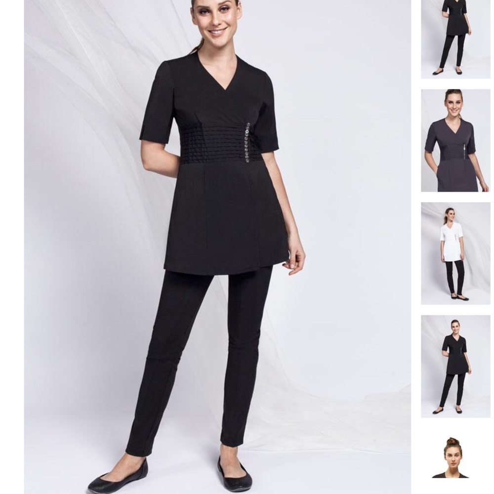Black spa jacket scrub top NOEL ASMAR